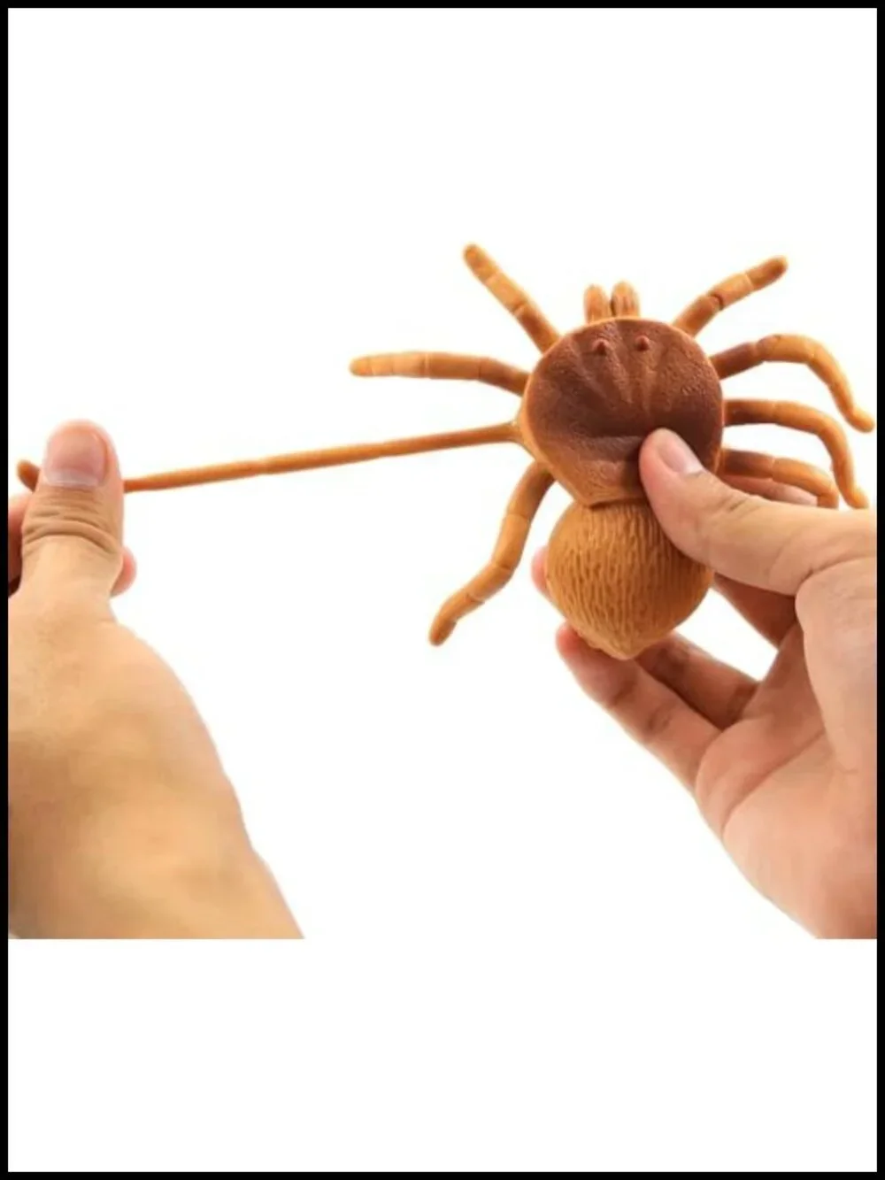 Realistic Rubber Spider Toys 8-Pack Stretchy Bendable Gag Prank Halloween Party